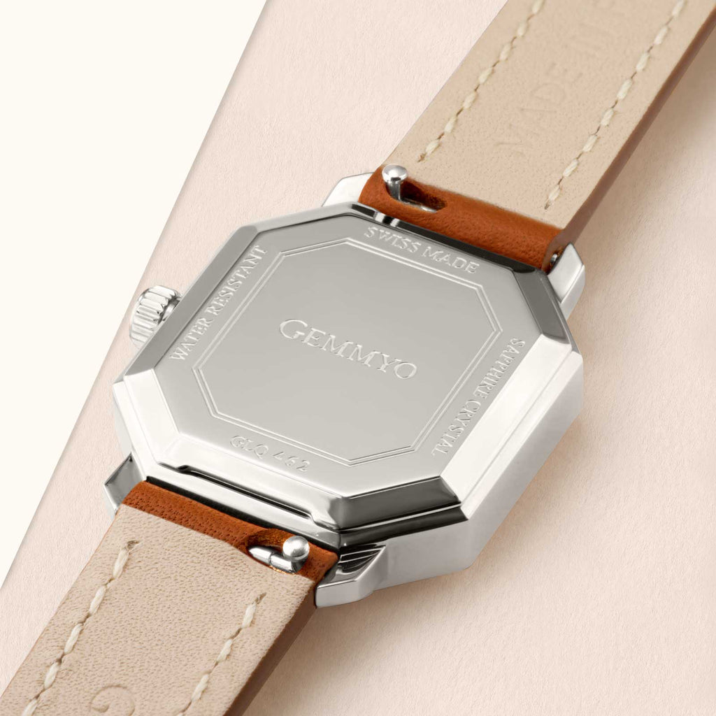 Bracelet de montre Prima double tour Acier, cuir naturel - 2
